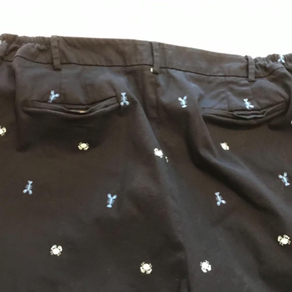 Talbots Blue Chinos with Embroidered Blue Crabs and Lobsters! Preppy- So Cute! - Picture 6 of 16
